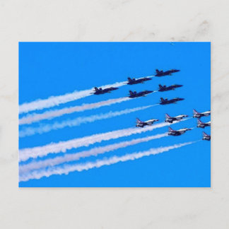 Blue Angels och Thunderbirds Flyghistoria Vykort