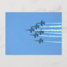 Blue Angels Sex Jet Diagonal Formation med Rök