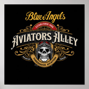Blue Änglar - Aviators Alley Small Poster