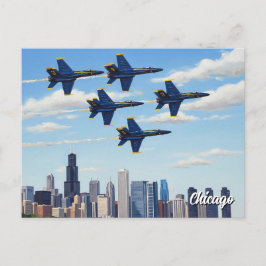 Blue Änglar i Chicago Luft och Vatten Show Vykort