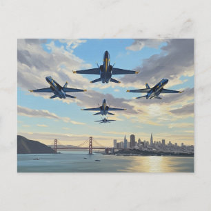 Blue Änglar i San Francisco Vykort