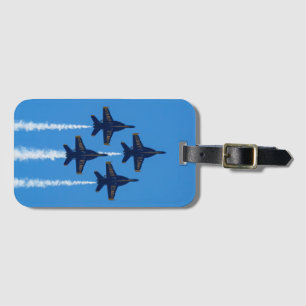 Blue Änglar Luggage Tag Bagagebricka