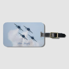 Blue Änglar Luggage Tag Bagagebricka