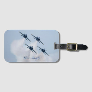 Blue Änglar Luggage Tag Bagagebricka