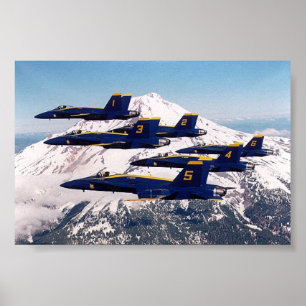 Blue Änglar Poster