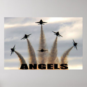 Blue Änglar Poster