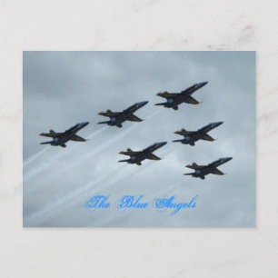 Blue Änglar Vykort