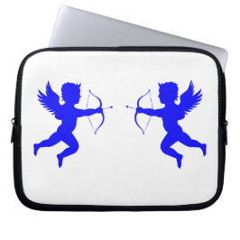 Blue Änglar White Neoprene Laptop sleeve 10 tum
