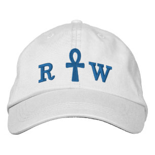 Blue Ankh Embroized Hat Broderad Keps