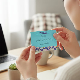 Blue Anpassningsbar Petal Mönster Post-it Block