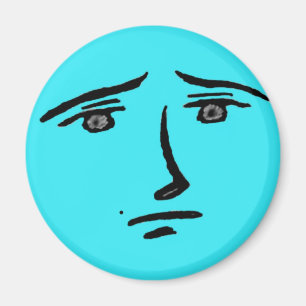 Blue Ansikte Anime Magnet