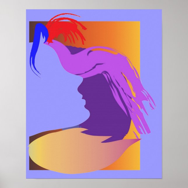 Blue Ansikte Poster (Framsidan)