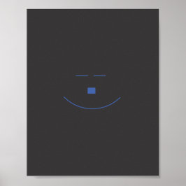 Blue Ansikte Smile Poster