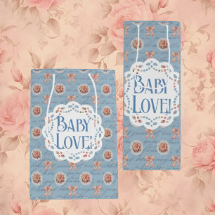 Blue Antique Personlig Baby Kärlek Gift Bags