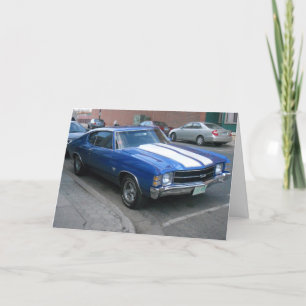 "Blue Antique Stillwater Car" Skaffa brunnskort Kort