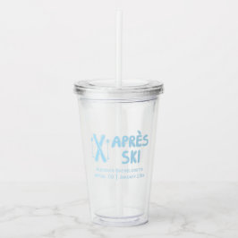 Blue Apres Ski Bachelorette Party Favor Take Away Mugg