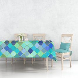 Blue Aqua Moroccan Mosaic