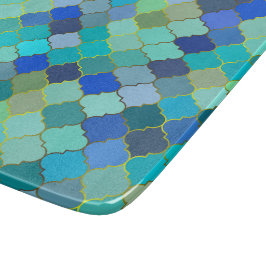 Blue Aqua Moroccan Mosaic Pattern