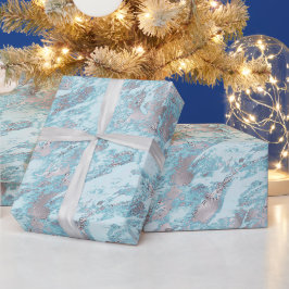 Blue Aqua Silver Marble Presentpapper