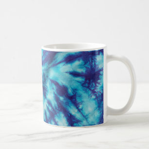 Blue Aqua Tie-Dye Kaffemugg