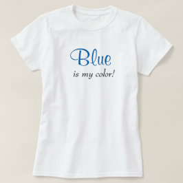 Blue är Min Färg Cute Typography Girly Text T Shirt