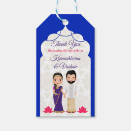 Blue Arabian arch gräns Tamil Telugu bröllop Presentetikett