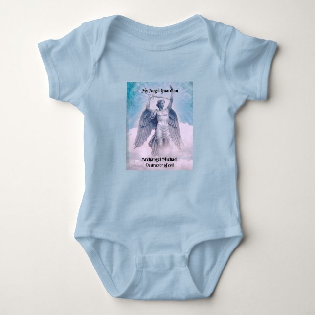 Blue Archangel Michael Baby Bodydress T Shirt (Framsida)