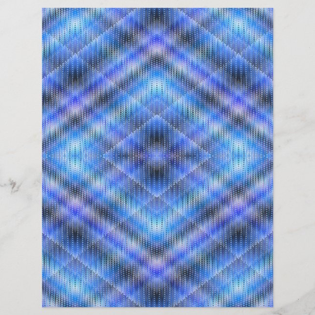 Blue Argyle Bulk Scrapbook Paper Pages Reklamblad (Framsidan)