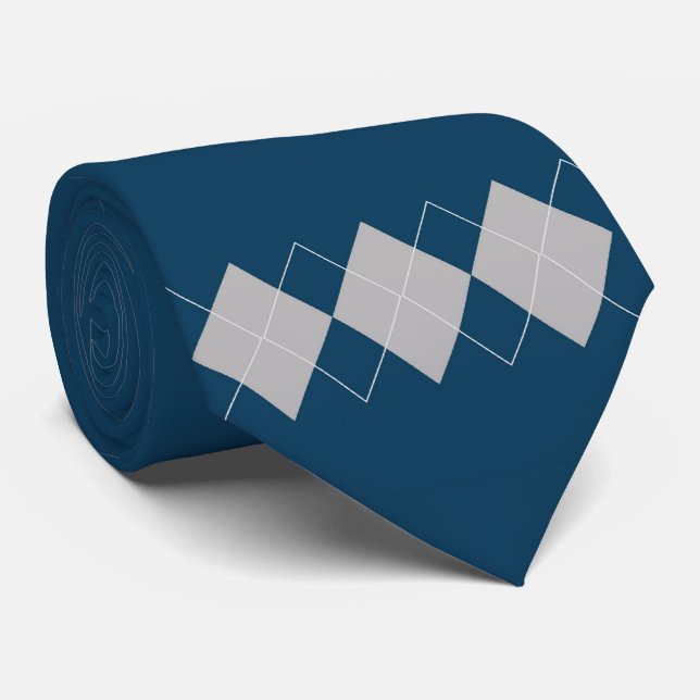 Blue argyle mönster slips (Rullad)