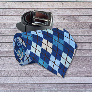 Blue Argyle Mönster Slips