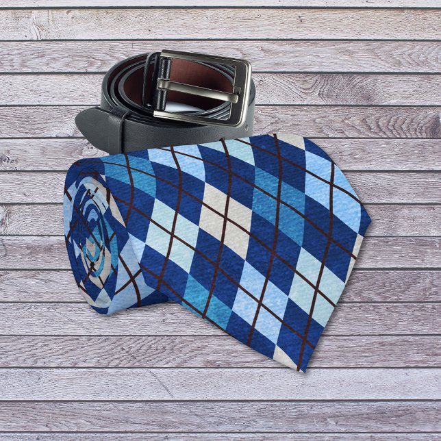 Blue Argyle Mönster Slips (Skapare uppladdad)