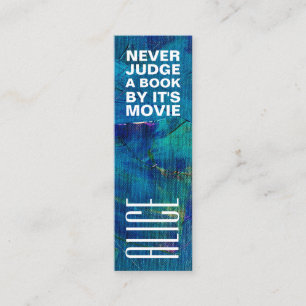 Blue Art Bookmark Mini Visitkort