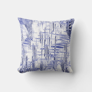 Blue Art Deco Kudde