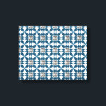 Blue Art Deco Mönster Canvastryck<br><div class="desc">Blue Art Deco Mönster består av: Päronformade blå diamanter. I mitten klippte Asscher Diamond.</div>