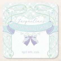 Blue Art Nouveau Princess Birthday