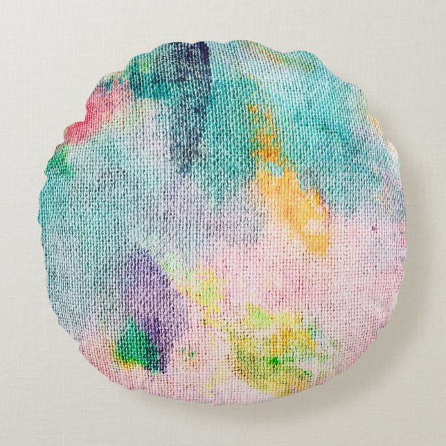 Blue Artistic. White Contemporary Presentation. Ti Rund Kudde (Framsidan)