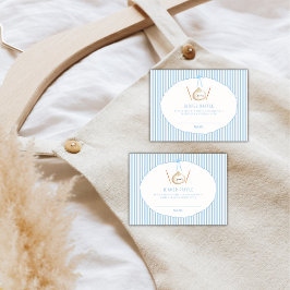 Blue Asian Dumpling Diaper Raffle Baby Shower  Tilläggskort