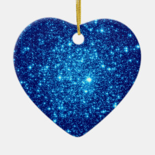 Blue Astral Glitter Julgransprydnad Keramik