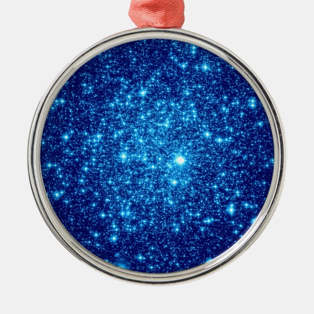 Blue Astral Glitter Julgransprydnad Metall (Framsidan)