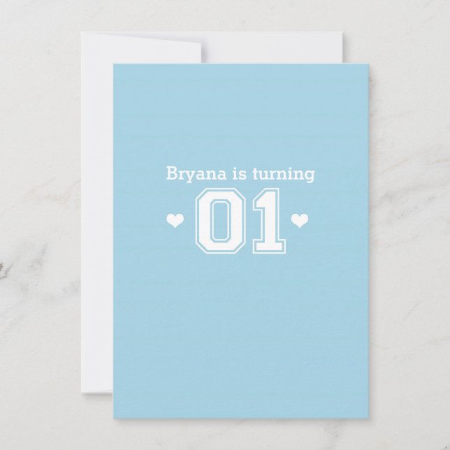 Blue Athletic 01 1st Birthday Shower-inbjudan Inbjudningar (Framsida)