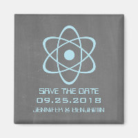 Blue Atomic Chalkboard Spara datum magneter