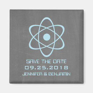 Blue Atomic Chalkboard Spara datum magneter