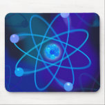 Blue Atomic Structure Science Musmatta<br><div class="desc">SCIENCE MUSE PAD. Coola,  trendigets vetenskap inspirerade musmattan designat som en gåva till alla vetenskapsmän,  vetenskapslärare,  science studenter,  i kort alla vetenskapsmän i ditt liv (och det inkluderar dig)! Designad av Science Geekness© på http://www.zazzle.com/sciencegeekness*</div>