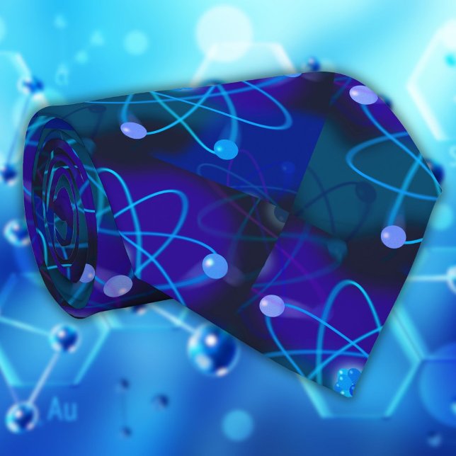 Blue Atomic Structure Science Slips (Modern Cool Blue Atomic Structure Science Neck Tie)