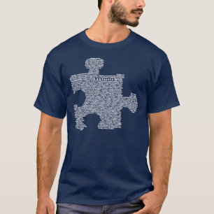 Blue Autism Puzzle Peice T-shirt