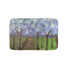 Blue Autumn Skogen Badrumsmatta