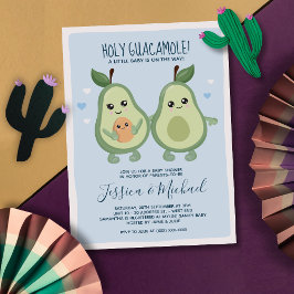 Blue Avocado Heliga Guacamole Baby Shower-inbjudan Inbjudningar