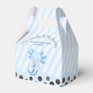 Blue Axolotl Bubble Boba Tea Par-tea Boys Birthday Presentaskar