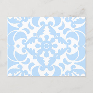 Blue Azulejos Portugisiska Medelhavet Helg Vykort