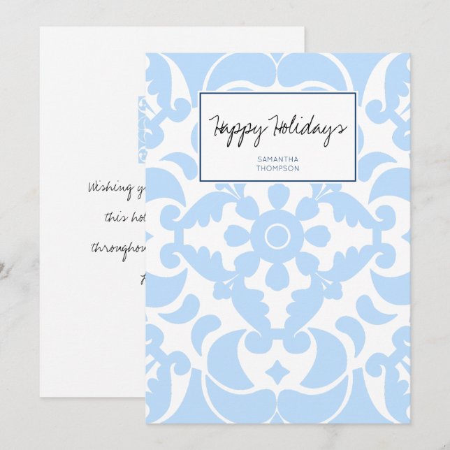 Blue Azulejos Portugisiska Medelhavet Julkort (Fram/baksida)